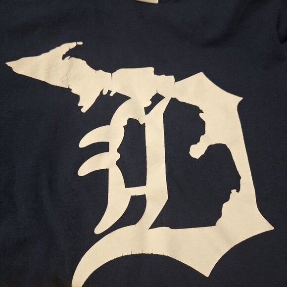 Detroit Tigers Michigan Tee Shirt‎ Blue White Gildan Mens Small Baseball Pride - Picture 2 of 5
